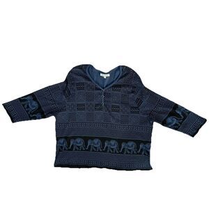Serengeti Women’s Henley 3X Elephant Blue Black